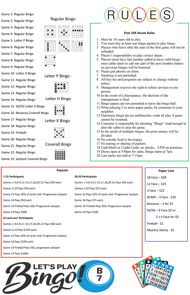 Bingo Rules 2024